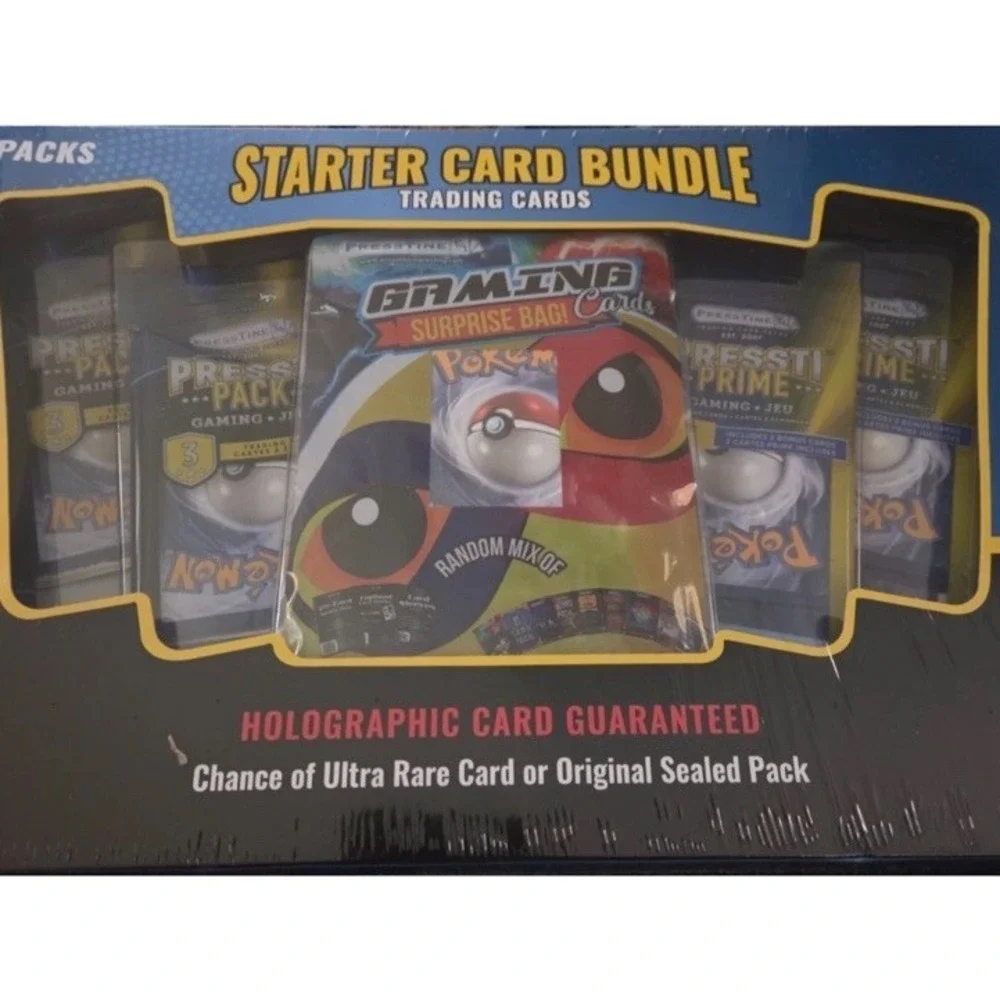 Lot of 4 Pokemon Presstine Starter Bundle TCG Box 180+ Cards 20P Holo Guaranteed